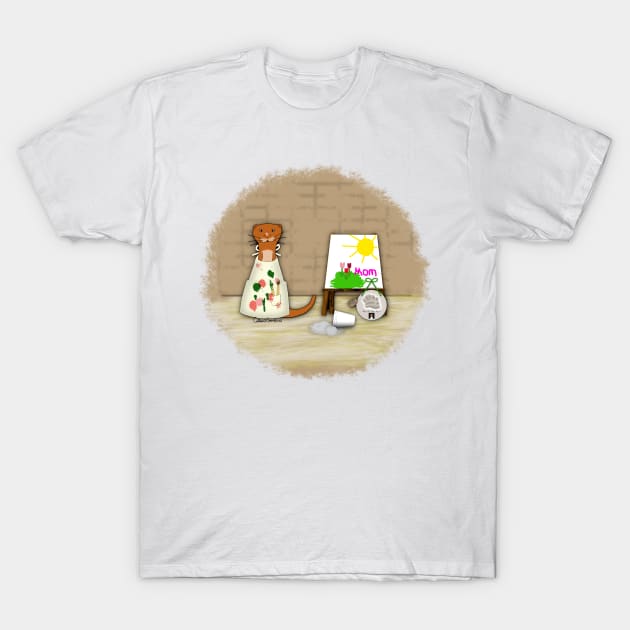 Oliver The Otter Makes Mom a Gift T-Shirt by ButterflyInTheAttic